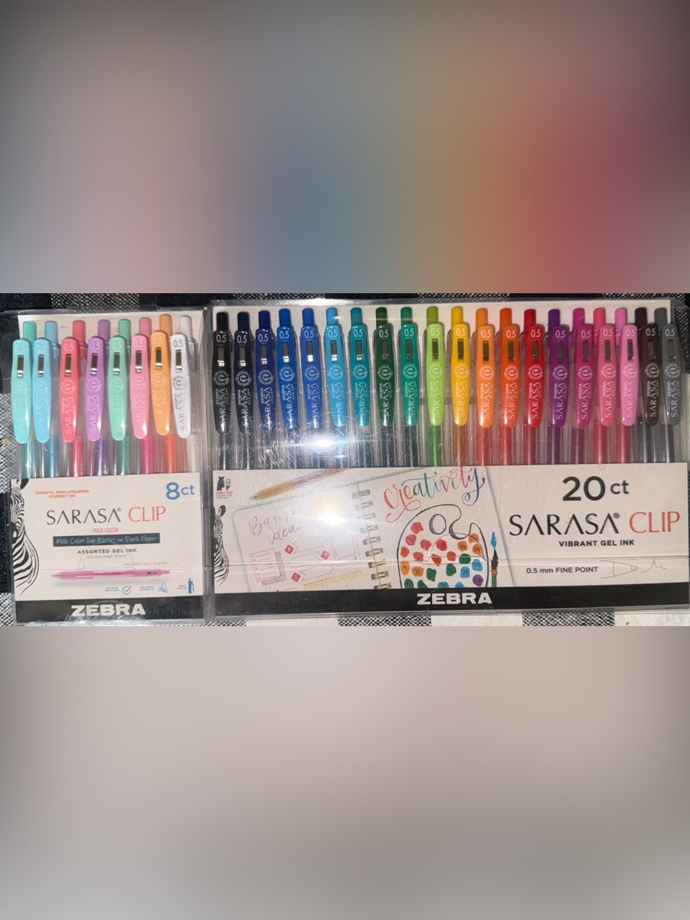 Zebra Sarasa Clip Gel Pen Set - Vibrant Multicolor (20 ct) $ (8ct) Zebra Sarasa